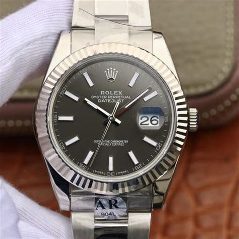 rolex datejust 41 graues zifferblatt replica